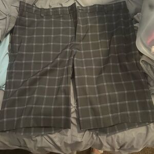Nike Men's Dark Gray Plaid Shorts